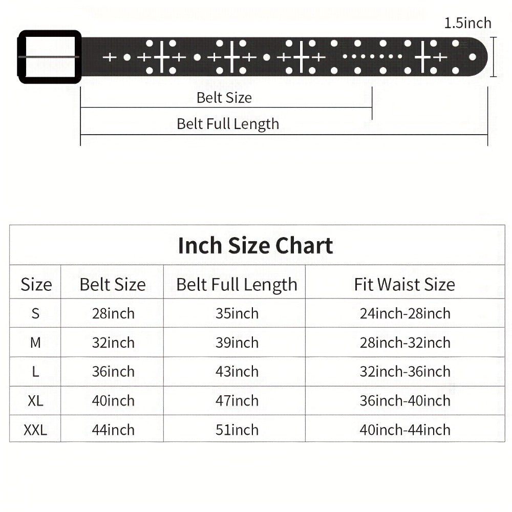 Women's Belt - Punk Studded Y2K Rivet Gothic Cross Rivet Metal Alloy Buckle Waist for - product detail view 5