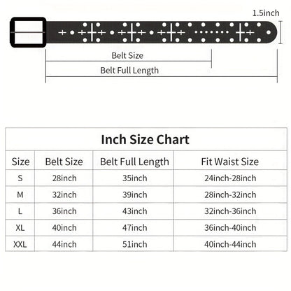 Women's Belt - Punk Studded Y2K Rivet Gothic Cross Rivet Metal Alloy Buckle Waist for - product detail view 5