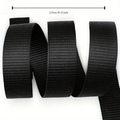 Men's Belt - Ratchet for 2 Pack Automatic Buckle No-Hole Adjustable Nylon Woven Slide - product detail view 5