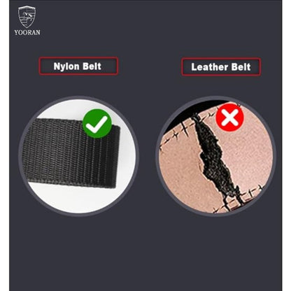 Men's Belt - Ratchet for 2 Pack Automatic Buckle No-Hole Adjustable Nylon Woven Slide - product detail view 7