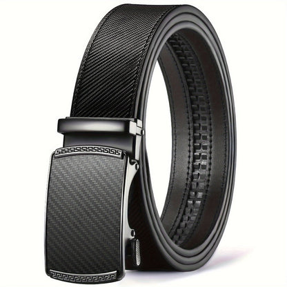 Men's Belt - Ratchet for Premium Leather Slide Automatic Click Buckle No-Hole - main product view