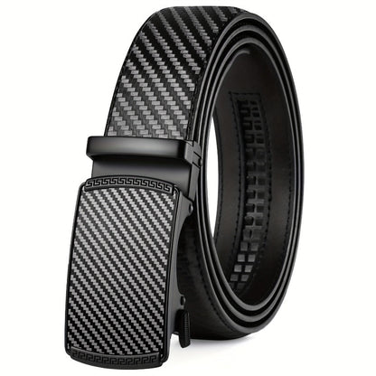 Men's Belt - Ratchet for Premium Leather Slide Automatic Click Buckle No-Hole - product detail view 14