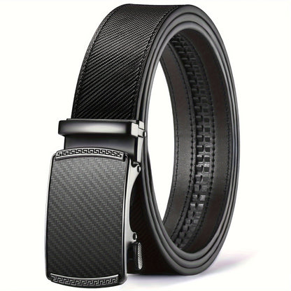 Men's Belt - Ratchet for Premium Leather Slide Automatic Click Buckle No-Hole - product detail view 19