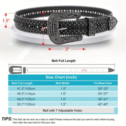 Men's Belt - Rhinestone Bling Waist Chain Body Chain for Women Sparkling Crystal Sequin - product detail view 2