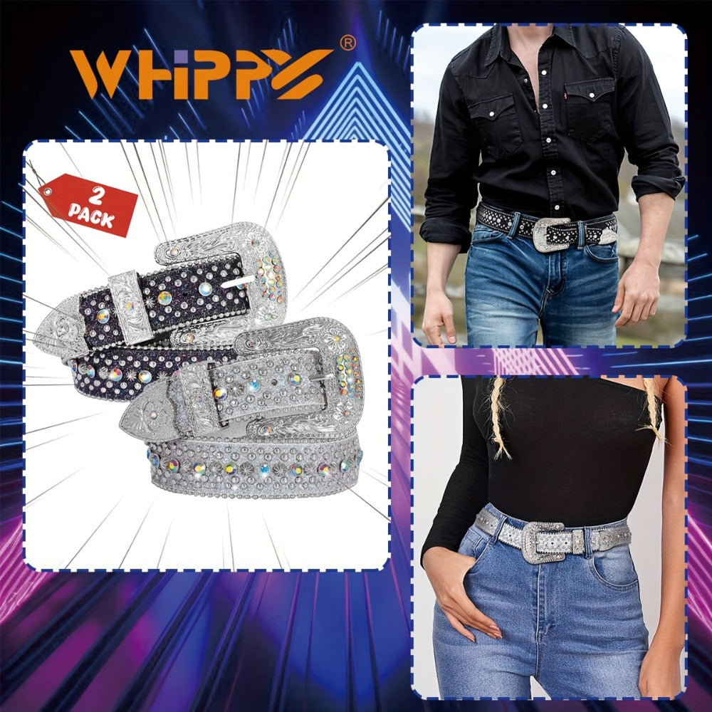 Men's Belt - Rhinestone Bling Waist Chain Body Chain for Women Sparkling Crystal Sequin - product detail view 9