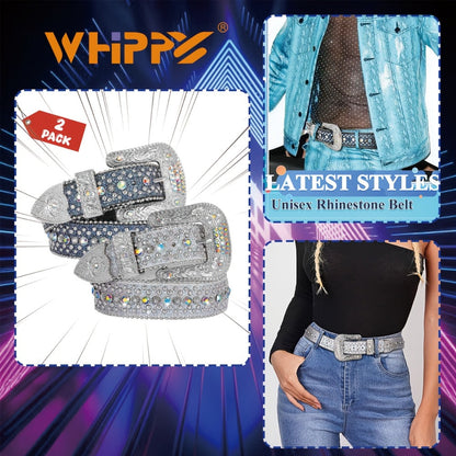 Men's Belt - Rhinestone Bling Waist Chain Body Chain for Women Sparkling Crystal Sequin - product detail view 13