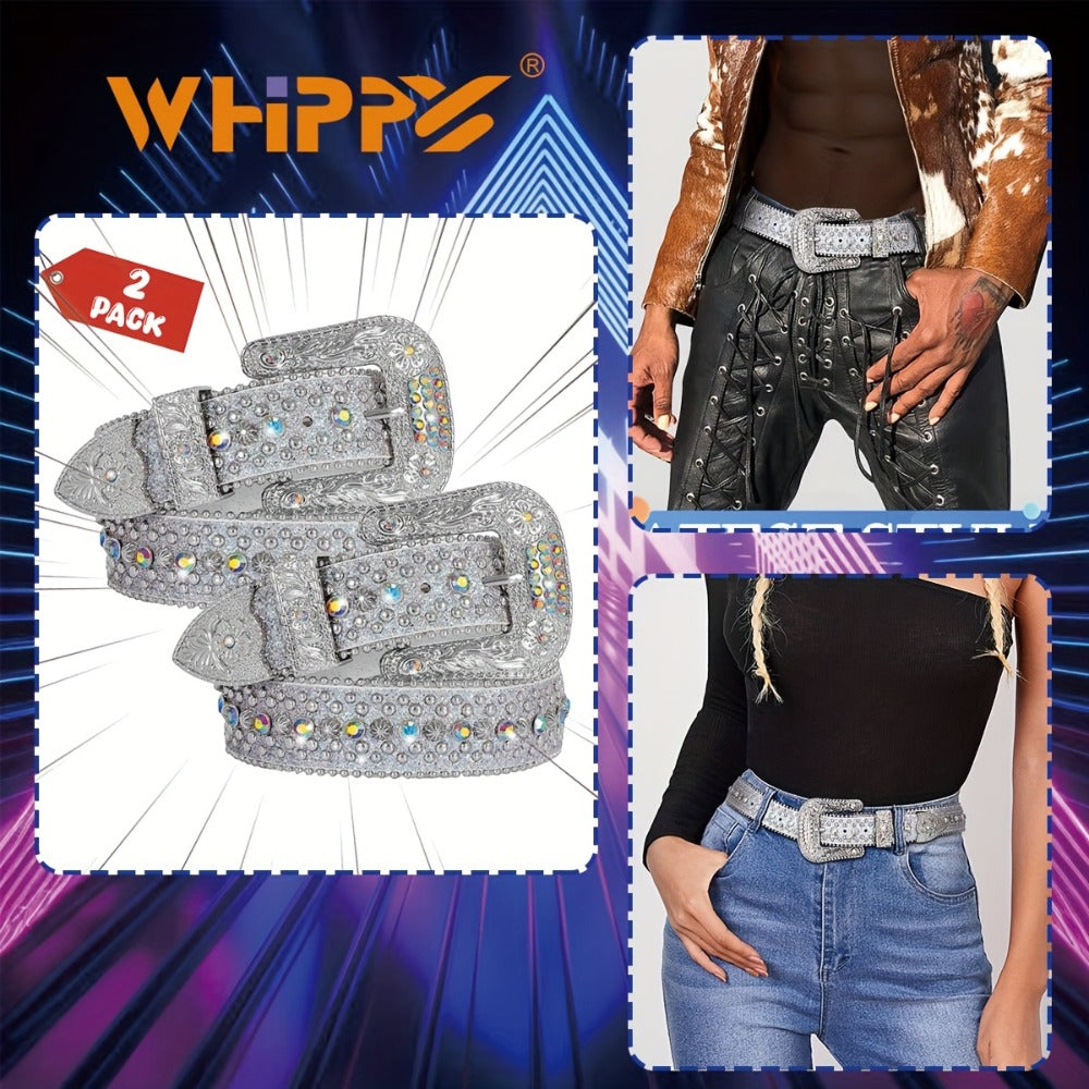 Men's Belt - Rhinestone Bling Waist Chain Body Chain for Women Sparkling Crystal Sequin - product detail view 14
