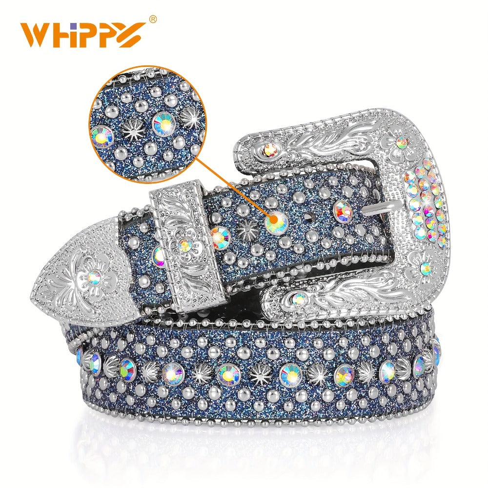 Men's Belt - Rhinestone Bling Waist Chain Body Chain for Women Sparkling Crystal Sequin - product detail view 17