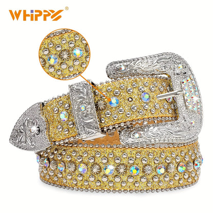 Men's Belt - Rhinestone Bling Waist Chain Body Chain for Women Sparkling Crystal Sequin - product detail view 31