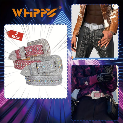 Men's Belt - Rhinestone Bling Waist Chain Body Chain for Women Sparkling Crystal Sequin - product detail view 41
