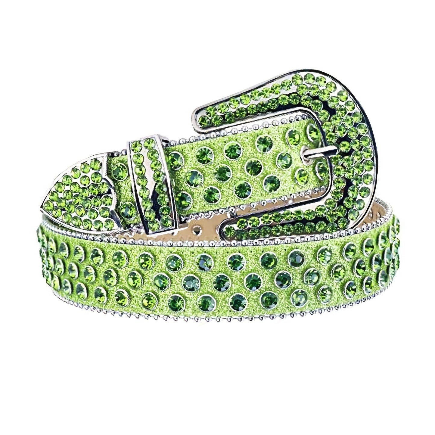 Women's Belt - Rhinestone Crystal Studded Punk Hip Hop Gothic Adjustable Waist for Jeans - product detail view 15