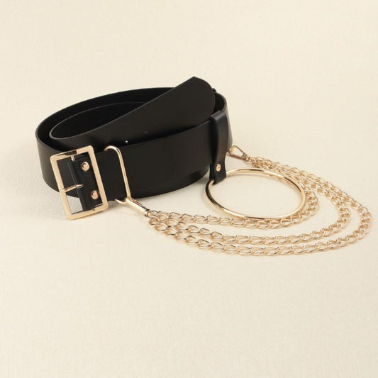 Women's Belt - 's Chain Street Punk Style Elastic Waist with Stainless Steel Buckle for - product detail view 2