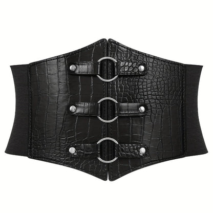 Women's Belt - 's Corset Multi-Pack Black Brown Red White Coffee Silver Crocodile Wide - product detail view 3