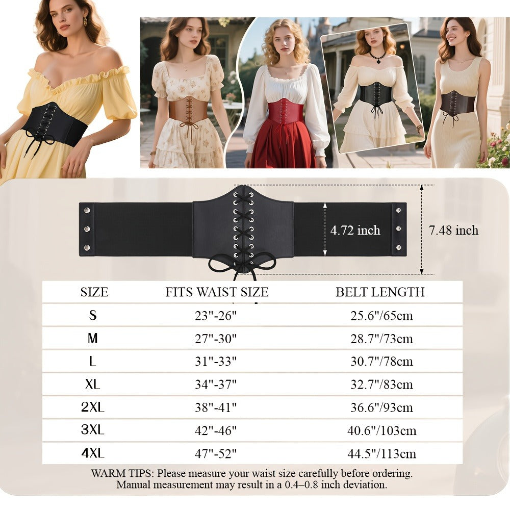 Women's Belt - 's Corset Multi-Pack Black Brown Red White Coffee Silver Crocodile Wide - product detail view 6