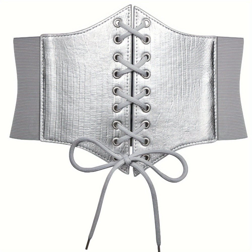 Women's Belt - 's Corset Multi-Pack Black Brown Red White Coffee Silver Crocodile Wide - product detail view 7