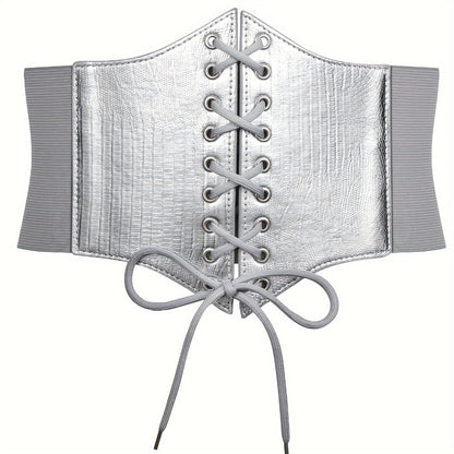 Women's Belt - 's Corset Multi-Pack Black Brown Red White Coffee Silver Crocodile Wide - product detail view 7