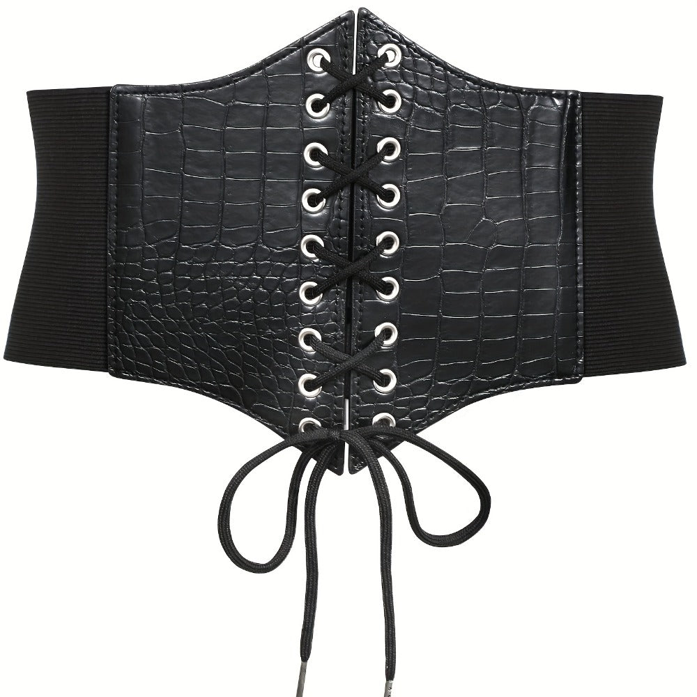 Women's Belt - 's Corset Multi-Pack Black Brown Red White Coffee Silver Crocodile Wide - product detail view 9