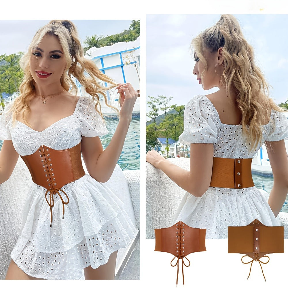Women's Belt - 's Corset Multi-Pack Black Brown Red White Coffee Silver Crocodile Wide - product detail view 32