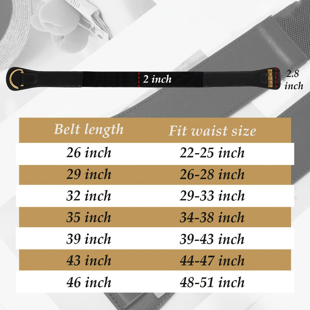 Women's Belt - 's Elastic Waist Retro Vintage Stretch Waistband for Dresses Skirts - product detail view 6