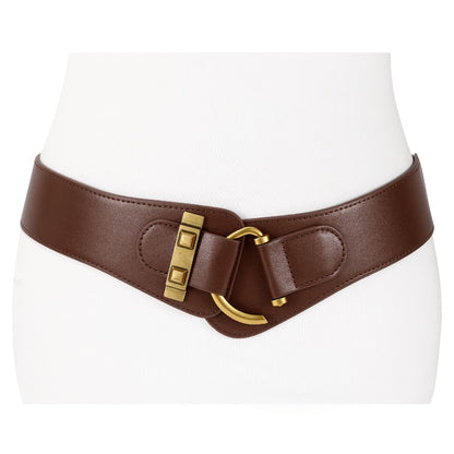 Women's Belt - 's Elastic Waist Retro Vintage Stretch Waistband for Dresses Skirts - product detail view 7