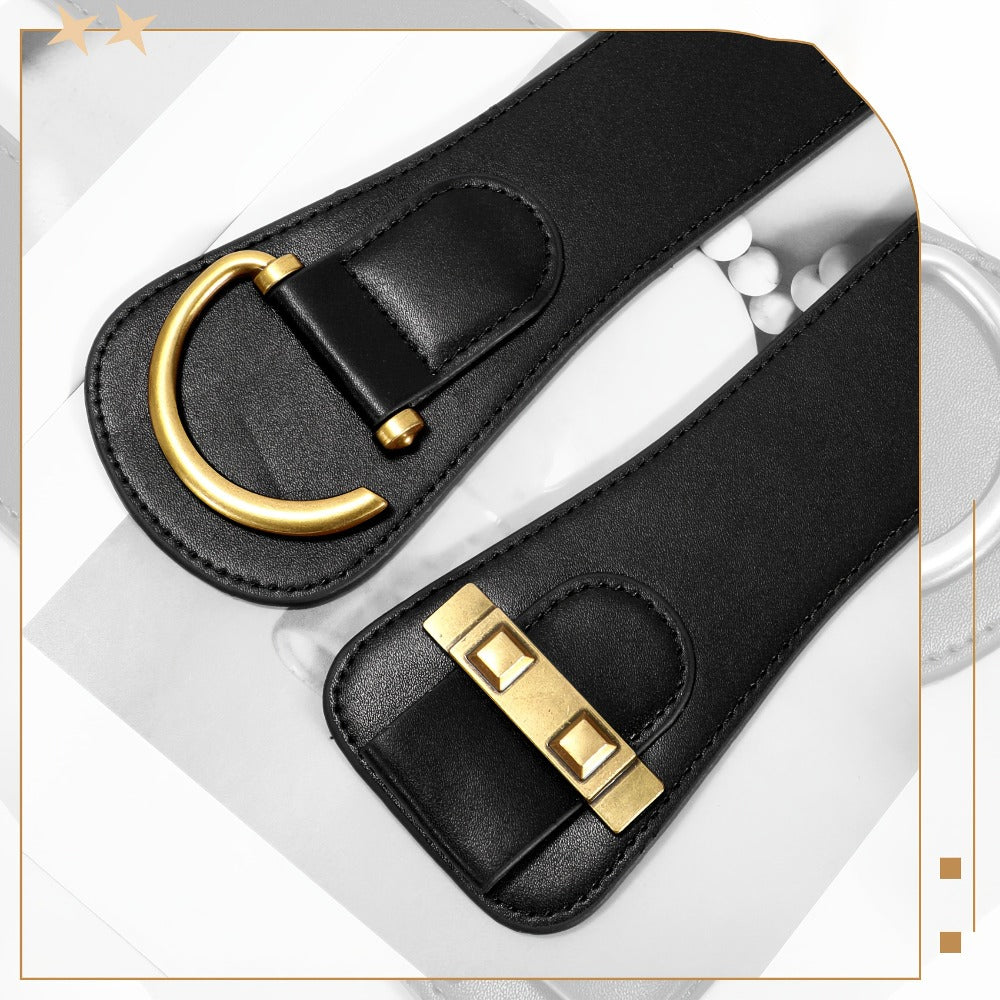 Women's Belt - 's Elastic Waist Retro Vintage Stretch Waistband for Dresses Skirts - product detail view 8
