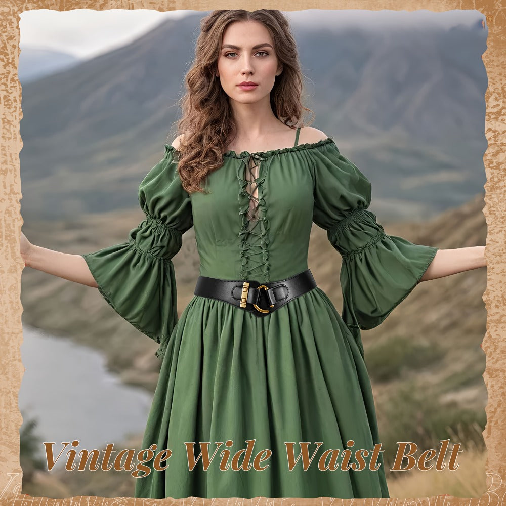 Women's Belt - 's Elastic Waist Retro Vintage Stretch Waistband for Dresses Skirts - product detail view 12