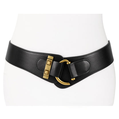 Women's Belt - 's Elastic Waist Retro Vintage Stretch Waistband for Dresses Skirts - product detail view 13