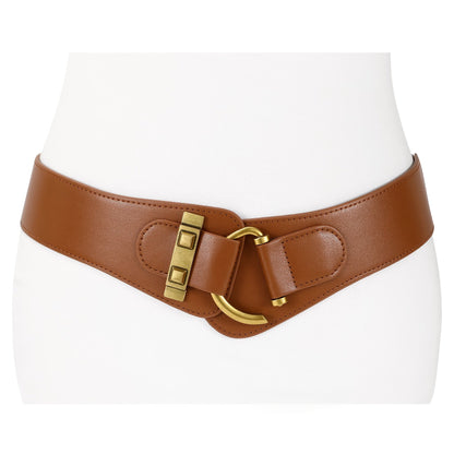 Women's Belt - 's Elastic Waist Retro Vintage Stretch Waistband for Dresses Skirts - product detail view 14