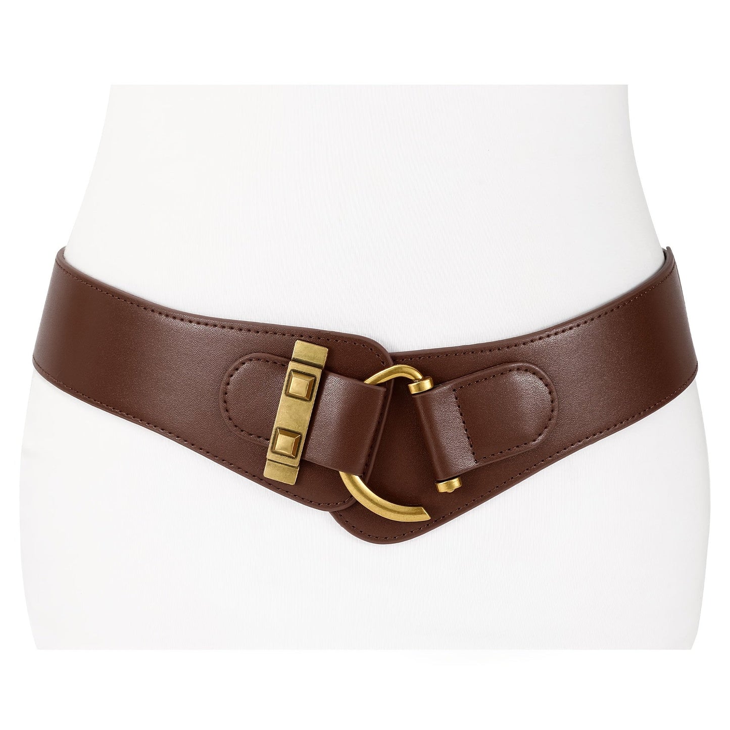 Women's Belt - 's Elastic Waist Retro Vintage Stretch Waistband for Dresses Skirts - product detail view 15