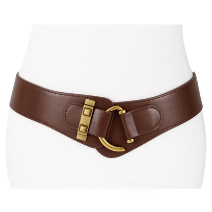 Women's Belt - 's Elastic Waist Retro Vintage Stretch Waistband for Dresses Skirts - product detail view 15