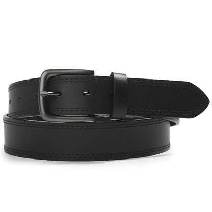 Men's Belt - 's Full Grain Leather Single & 2-Pack Bundle Classic Business Casual Dress - product detail view 9