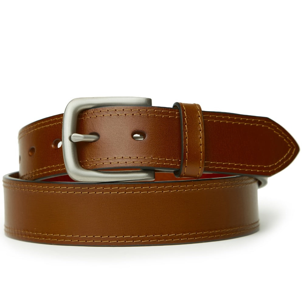 Men's Belt - 's Full Grain Leather Single & 2-Pack Bundle Classic Business Casual Dress - product detail view 11