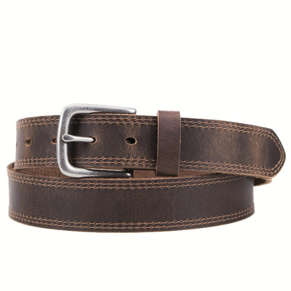 Men's Belt - 's Full Grain Leather Single & 2-Pack Bundle Classic Business Casual Dress - product detail view 15