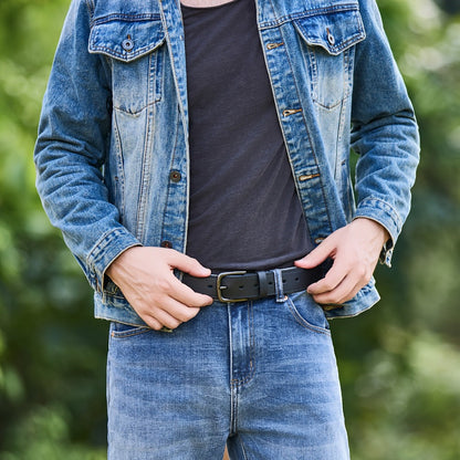 Men's Belt - 's Full Grain Leather Single & 2-Pack Bundle Classic Business Casual Dress - product detail view 16