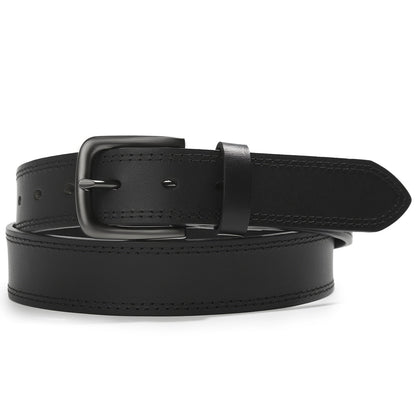 Men's Belt - 's Full Grain Leather Single & 2-Pack Bundle Classic Business Casual Dress - product detail view 25
