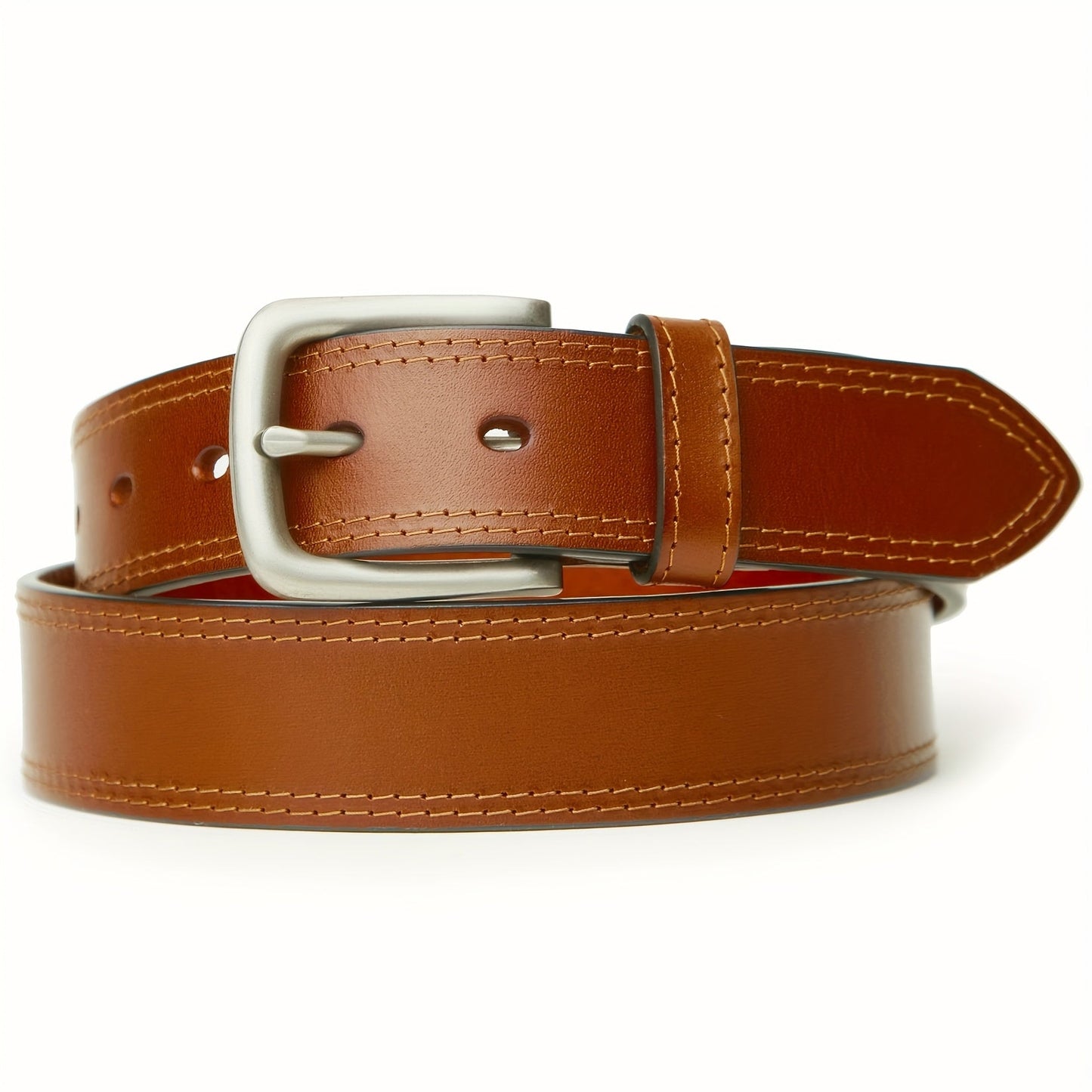 Men's Belt - 's Full Grain Leather Single & 2-Pack Bundle Classic Business Casual Dress - product detail view 37