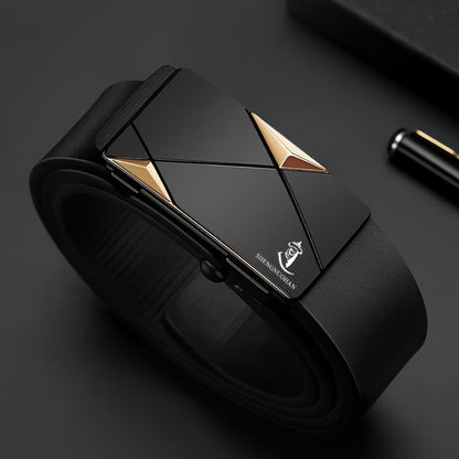 Men's Belt - 's Genuine Leather with Automatic Buckle Cowhide Dress for Formal Business - product detail view 12