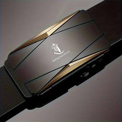 Men's Belt - 's Genuine Leather with Automatic Buckle Cowhide Dress for Formal Business - product detail view 14