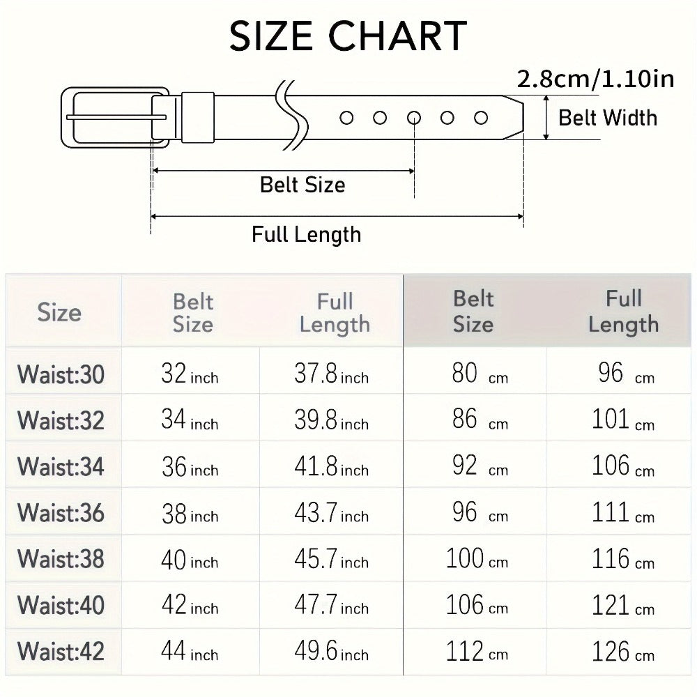Men's Belt - 's Genuine Leather Gift Box Set Zinc Alloy Golden Buckle Dress for Jeans & - product detail view 6
