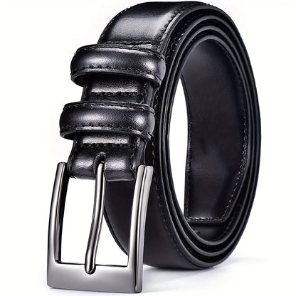 Men's Belt - 's Genuine Leather Gift Box Set Zinc Alloy Golden Buckle Dress for Jeans & - product detail view 11