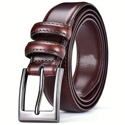 Men's Belt - 's Genuine Leather Gift Box Set Zinc Alloy Golden Buckle Dress for Jeans & - product detail view 12
