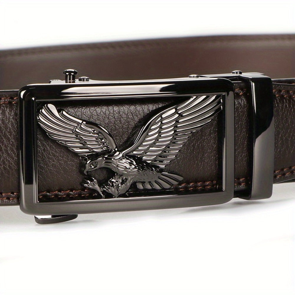 Men's Belt - 's Genuine Leather Set 2-Pack Automatic Ratchet Buckle, Adjustable 110 - product detail view 16