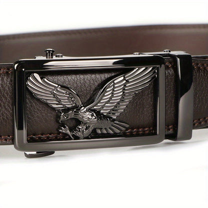Men's Belt - 's Genuine Leather Set 2-Pack Automatic Ratchet Buckle, Adjustable 110 - product detail view 16