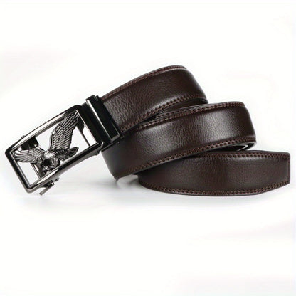 Men's Belt - 's Genuine Leather Set 2-Pack Automatic Ratchet Buckle, Adjustable 110 - product detail view 17