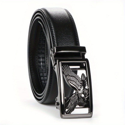 Men's Belt - 's Genuine Leather Set 2-Pack Automatic Ratchet Buckle, Adjustable 110 - product detail view 18