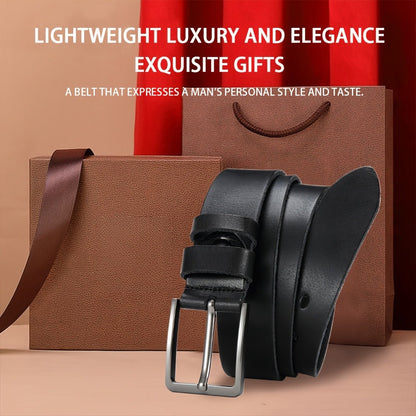 Men's Belt - 's Genuine Leather Set 2-Pack Alloy Pin Buckle, 4 Color Combos, Waist 30 - product detail view 3