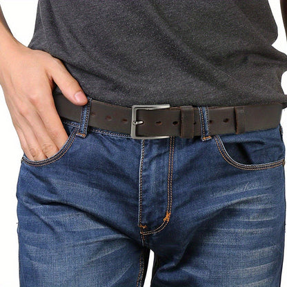 Men's Belt - 's Genuine Leather Set 2-Pack Alloy Pin Buckle, 4 Color Combos, Waist 30 - product detail view 7