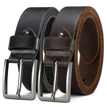 Men's Belt - 's Genuine Leather Set 2-Pack Alloy Pin Buckle, 4 Color Combos, Waist 30 - product detail view 21