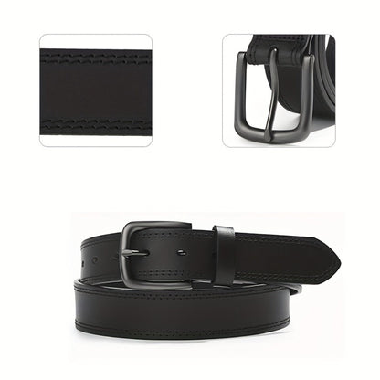 Men's Belt - 's Leather Full Grain Genuine Leather Handmade Dress Stainless Steel - product detail view 6