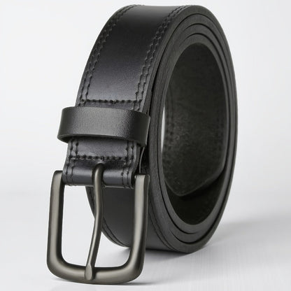 Men's Belt - 's Leather Full Grain Genuine Leather Handmade Dress Stainless Steel - product detail view 7
